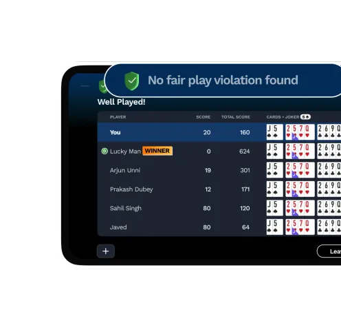 Fair Play checks on every game